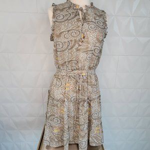 NWT Elan sage Paisley print mini dress